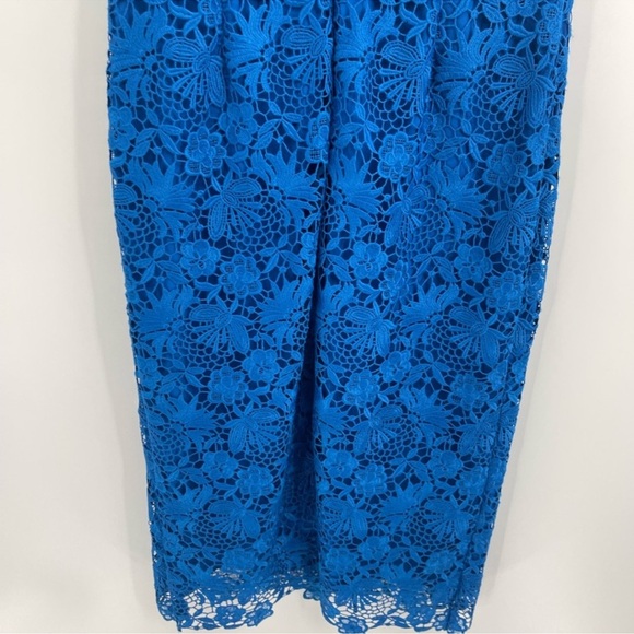 Diane Von Furstenberg Viera DVF Blue Lace V-Neck Dress 2 Nwt - Picture 8 of 15